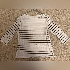 a new day Navy and White Striped Long Sleeve Top